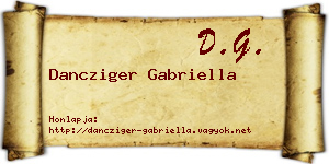 Dancziger Gabriella névjegykártya